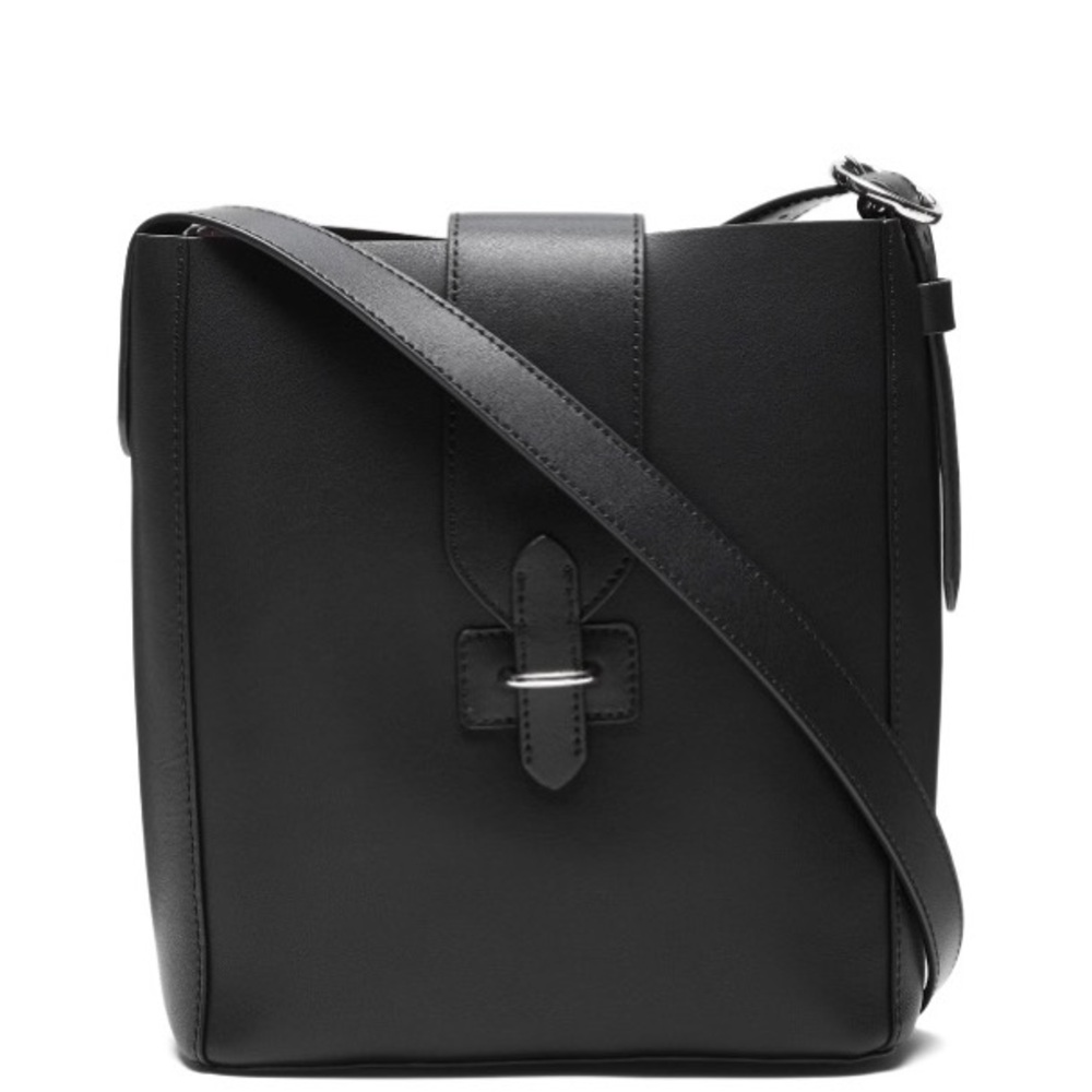 Banana Republic Black Leather Bucket Bag
